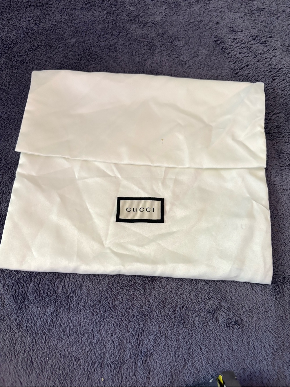 Gucci White Dust Bag with Logo Patch